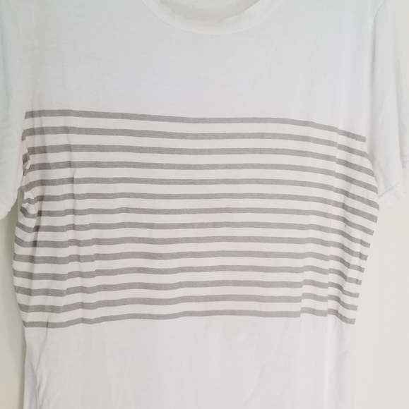Women's White Summer Striped Shirt - Picture 2 of 3